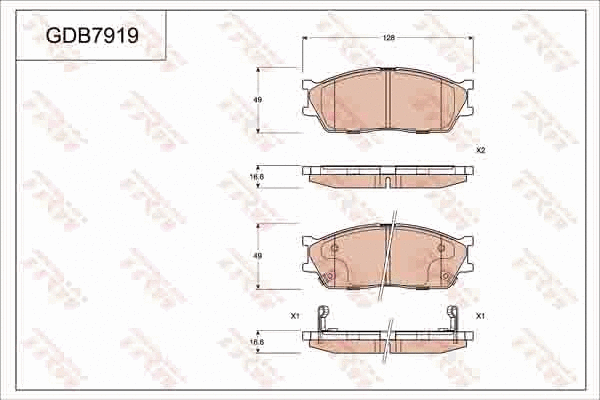Brake Pad Set, disc brake (GDB7919)