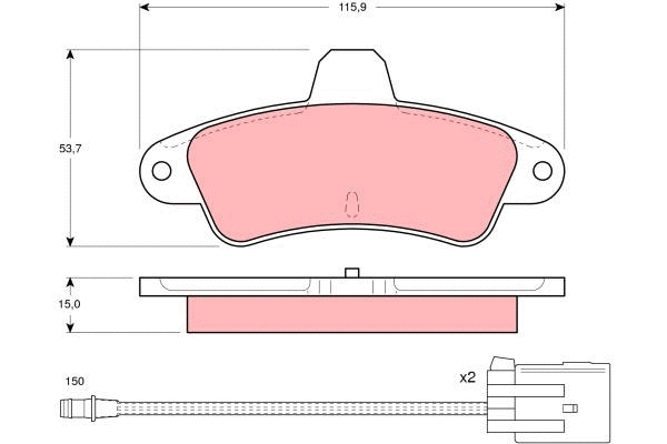 Brake Pad Set, disc brake (GDB1112)