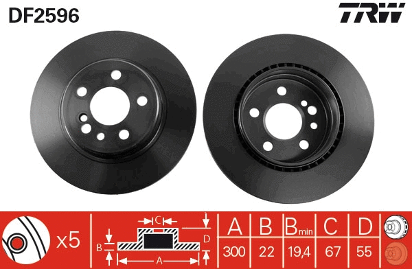 Brake Disc (DF2596)