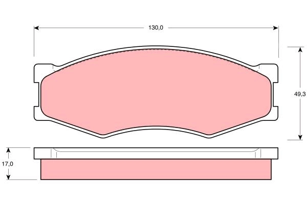 Brake Pad Set, disc brake (GDB318AT)