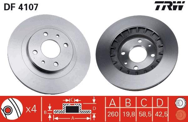 Brake Disc (DF4107)