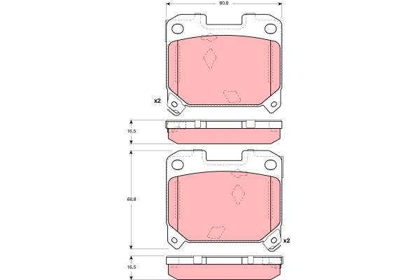 Brake Pad Set, disc brake (GDB3105)