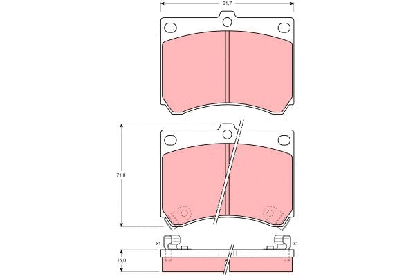 Brake Pad Set, disc brake (GDB1029)