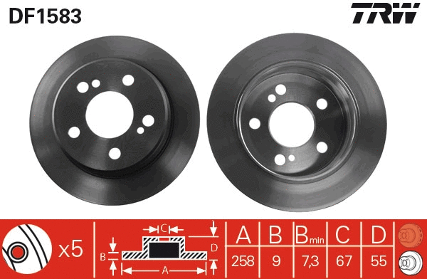 Brake Disc (DF1583)