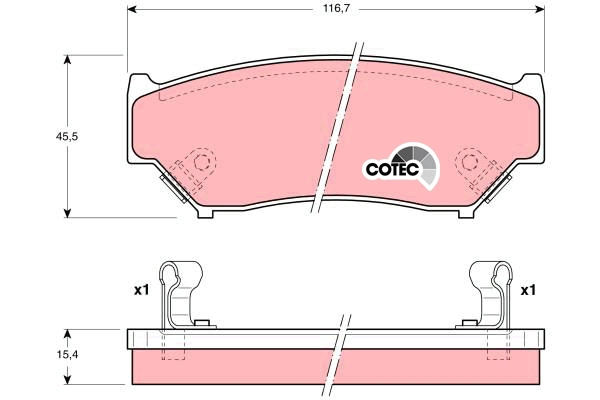 Brake Pad Set, disc brake (GDB1174AT)