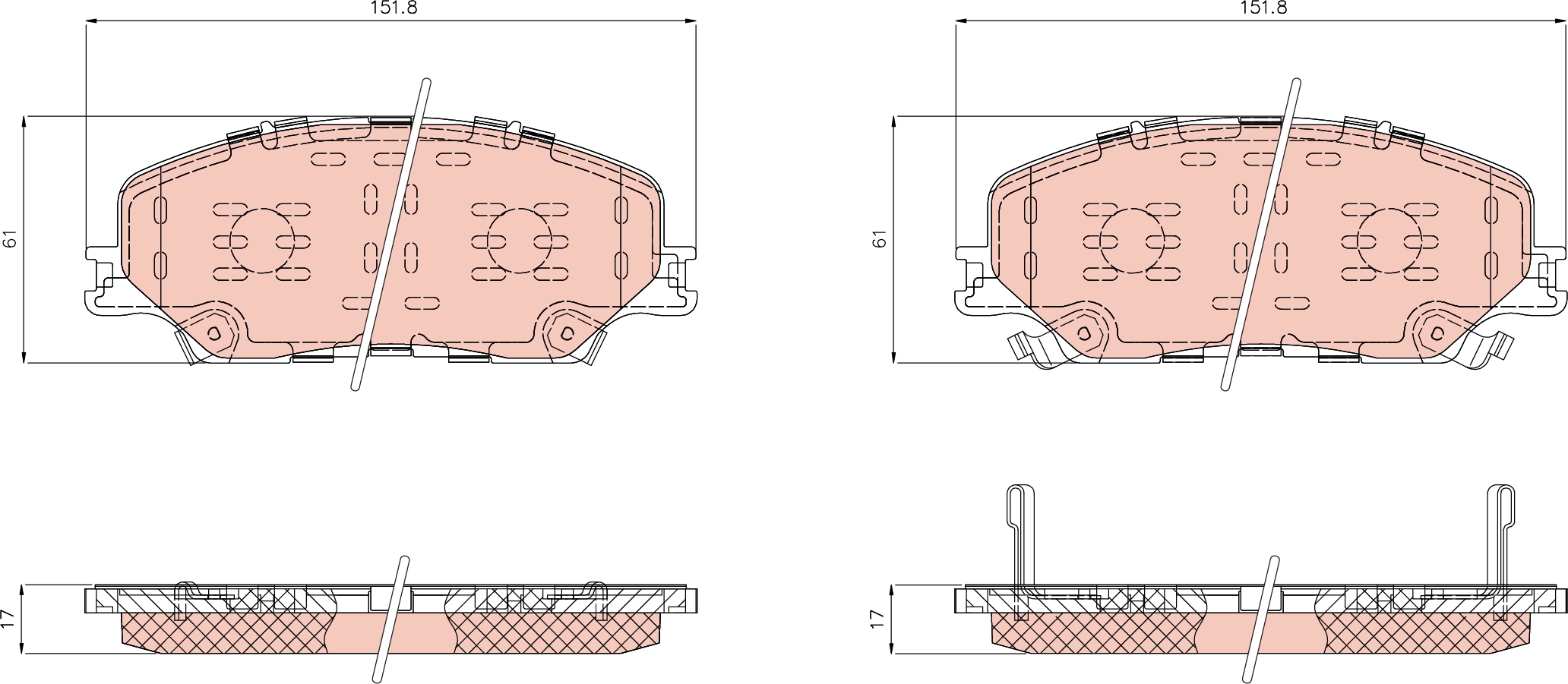 Brake Pad Set, disc brake (GDB8342DT)