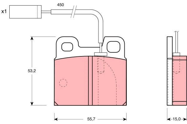 Brake Pad Set, disc brake (GDB1250)