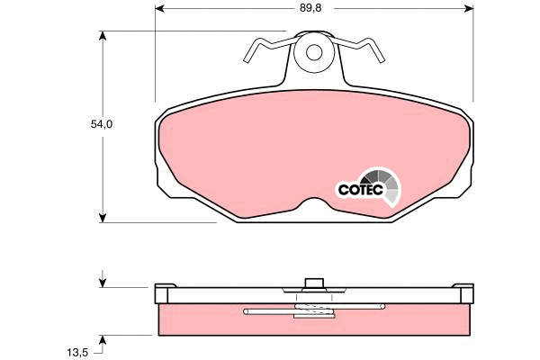 Brake Pad Set, disc brake (GDB472)
