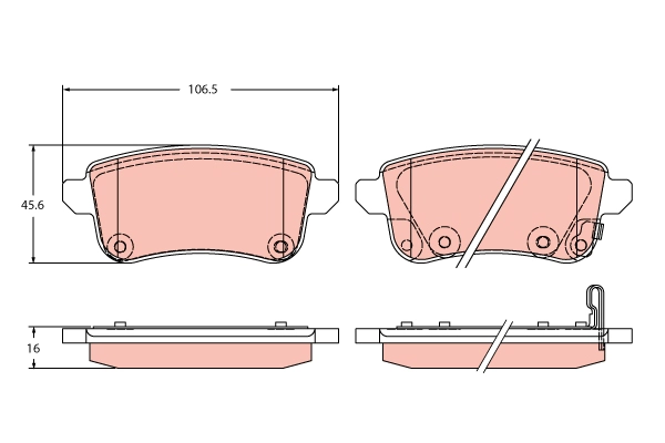 Brake Pad Set, disc brake (GDB2413)