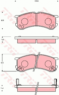 Brake Pad Set, disc brake (GDB7176)