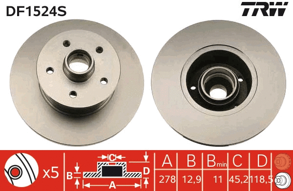 Brake Disc (DF1524S)