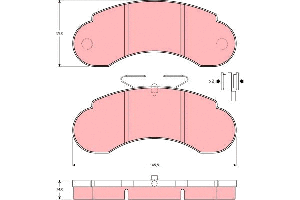 Brake Pad Set, disc brake (GDB950)
