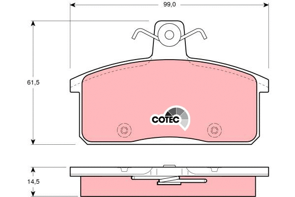 Brake Pad Set, disc brake (GDB3202)