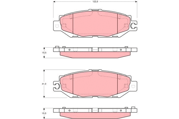 Brake Pad Set, disc brake (GDB1240)
