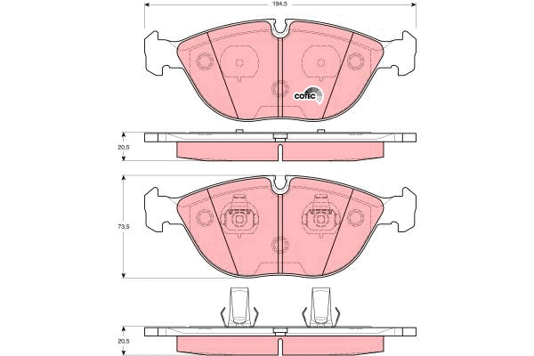Brake Pad Set, disc brake (GDB1285)