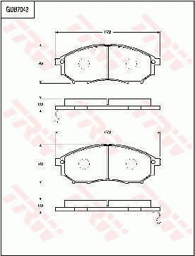 Brake Pad Set, disc brake (GDB7042)