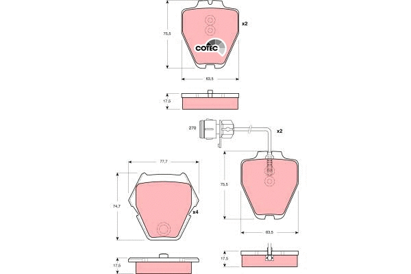 Brake Pad Set, disc brake (GDB1371)