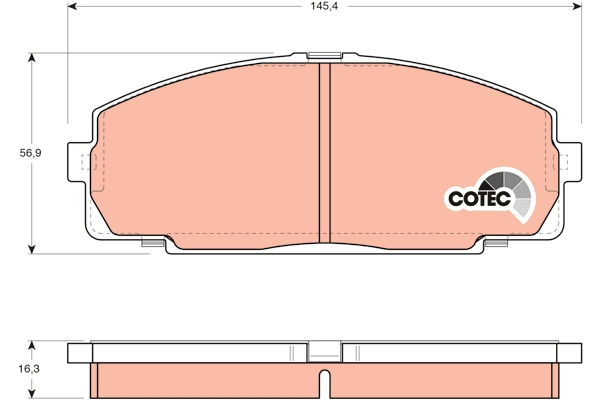 Brake Pad Set, disc brake (GDB770AT)