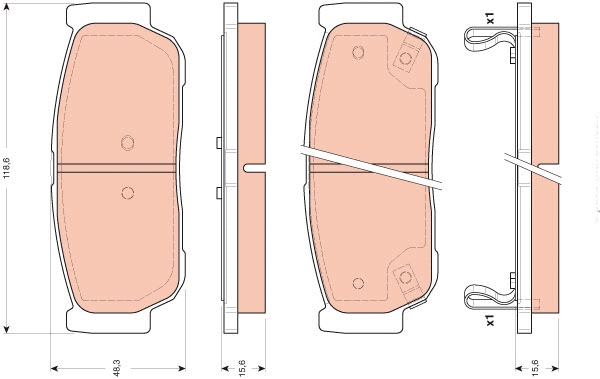 Brake Pad Set, disc brake (GDB3413)