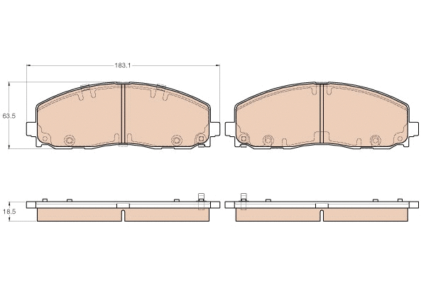 Brake Pad Set, disc brake (GDB1944)