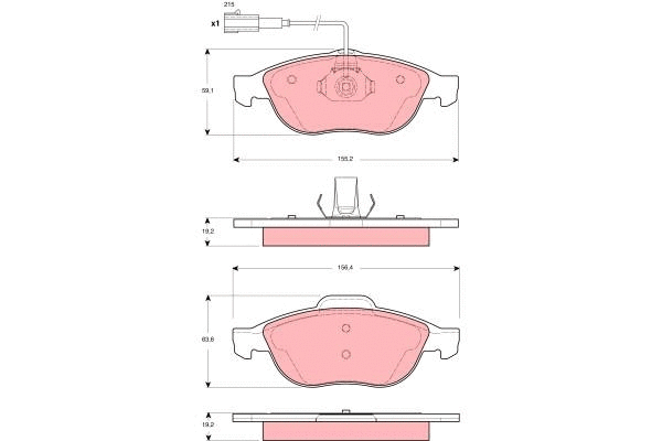 Brake Pad Set, disc brake (GDB1444)