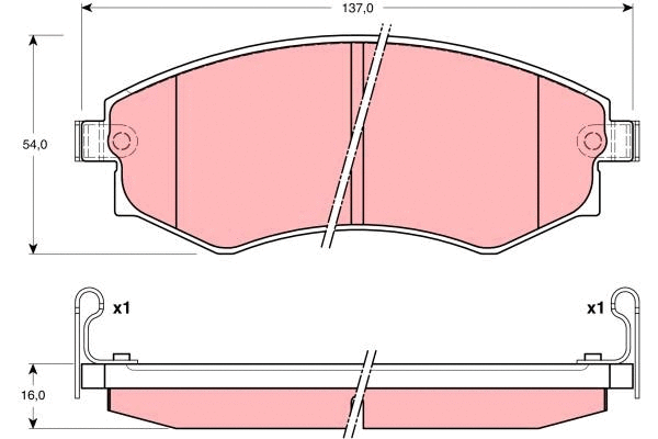 Brake Pad Set, disc brake (GDB3101)