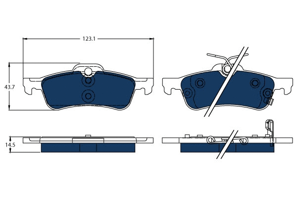 Brake Pad Set, disc brake (GDB3458BTE)