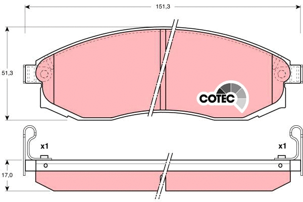 Brake Pad Set, disc brake (GDB3124)
