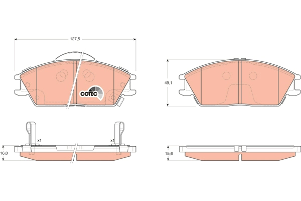 Brake Pad Set, disc brake (GDB3331DT)