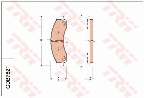 Brake Pad Set, disc brake (GDB7821)
