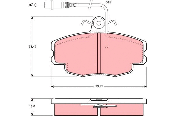 Brake Pad Set, disc brake (GDB114)