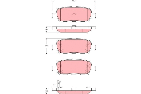 Brake Pad Set, disc brake (GDB3393)