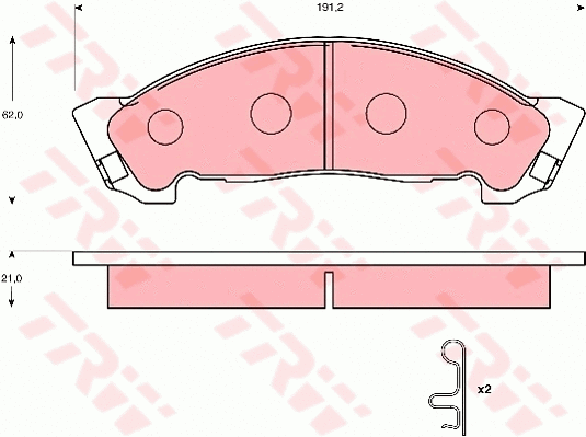 Brake Pad Set, disc brake (GDB7087)
