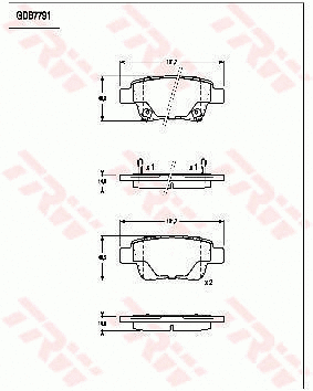 Brake Pad Set, disc brake (GDB7791)