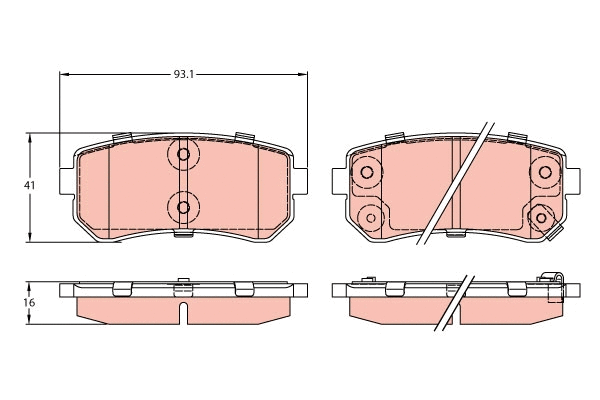 Brake Pad Set, disc brake (GDB3421)