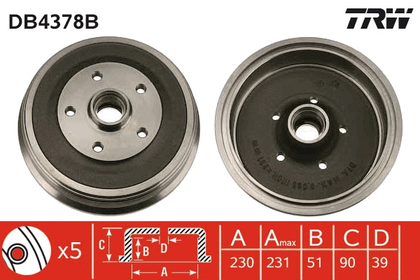 Brake Drum (DB4378B)