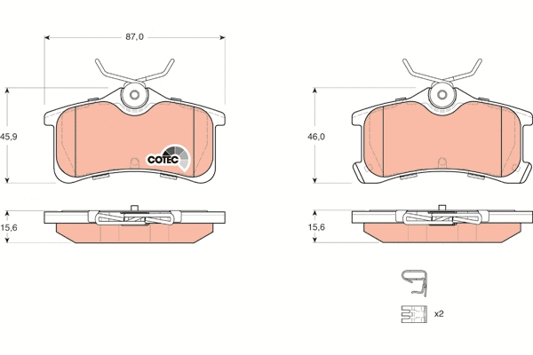 Brake Pad Set, disc brake (GDB3334)