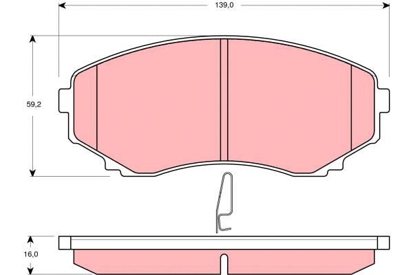Brake Pad Set, disc brake (GDB3255)