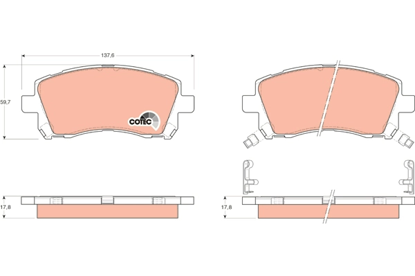 Brake Pad Set, disc brake (GDB3217AT)