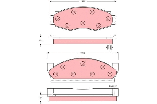 Brake Pad Set, disc brake (GDB4022)