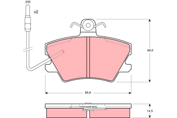 Brake Pad Set, disc brake (GDB968)