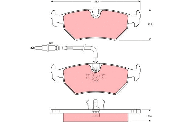 Brake Pad Set, disc brake (GDB1258)