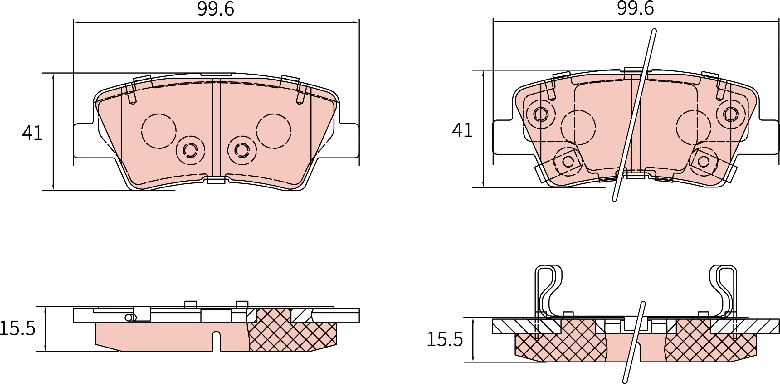 Brake Pad Set, disc brake (GDB8907AT)