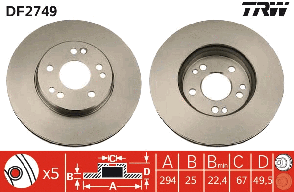 Brake Disc (DF2749)