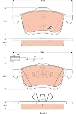Brake Pad Set, disc brake (GDB1865)