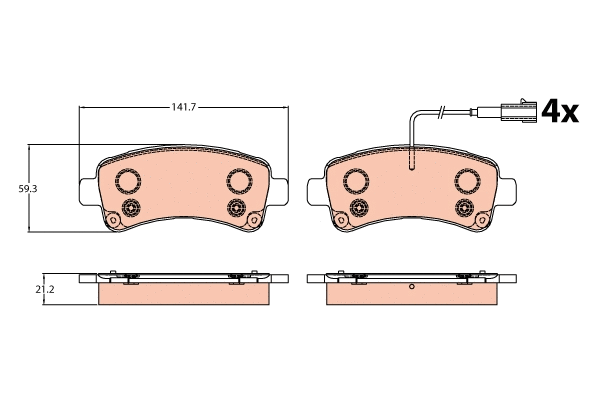 Brake Pad Set, disc brake (GDB2106)