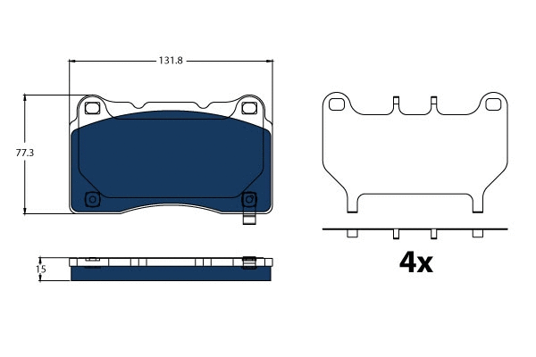 Brake Pad Set, disc brake (GDB2198BTE)