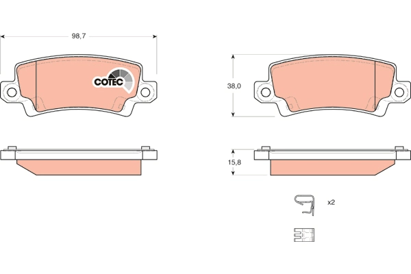Brake Pad Set, disc brake (GDB3289AT)