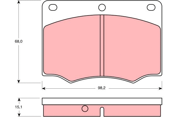 Brake Pad Set, disc brake (GDB674)