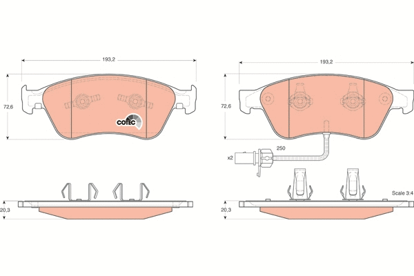 Brake Pad Set, disc brake (GDB1553)